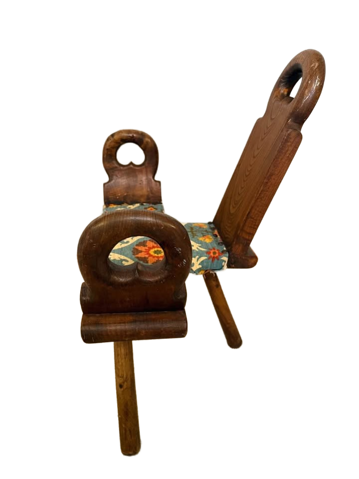 Early antique birthing chair