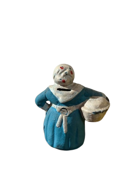 Collection of Antique Vintage Aunt Jemima Cast Iron banks and door stop