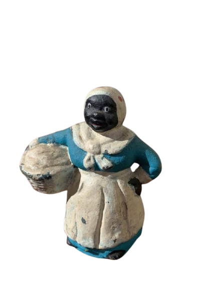 Collection of Antique Vintage Aunt Jemima Cast Iron banks and door stop