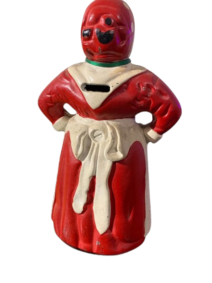 Collection of Antique Vintage Aunt Jemima Cast Iron banks and door stop