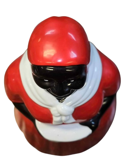 Vintage Collectible Ceramic Americana Red & White Cookie Jar