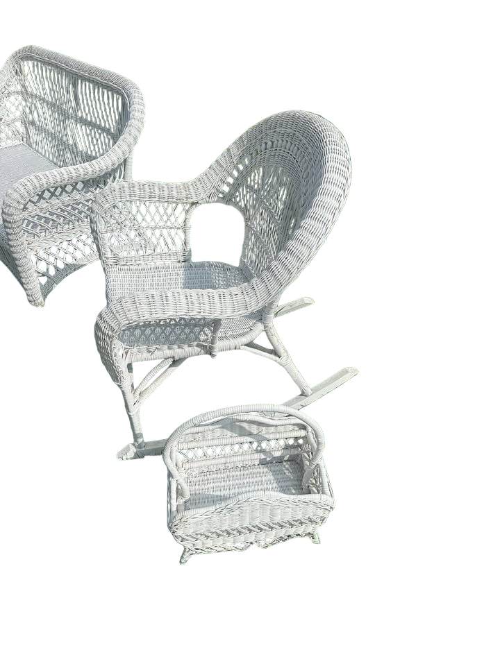 Vintage 7 Piece Wicker Furniture Set