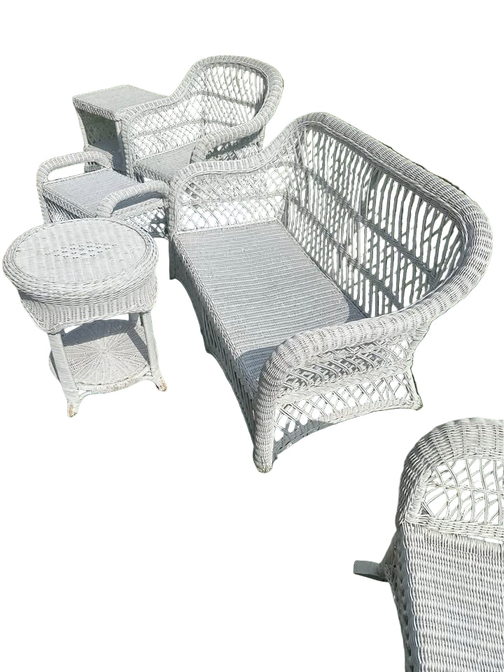 Vintage 7 Piece Wicker Furniture Set