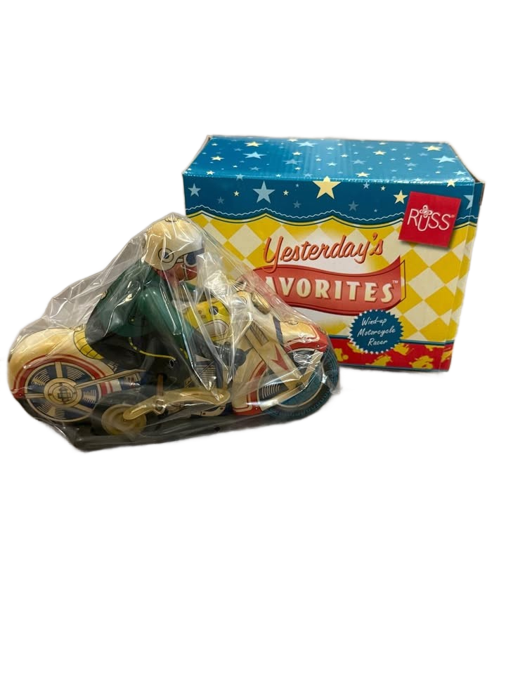 New Vintage 1950’s Wind Up Motorcycle Toy