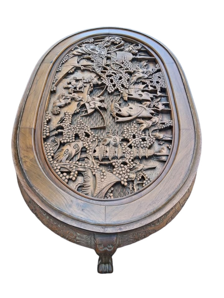 CHINESE 7 PIECE TEA TABLE SET