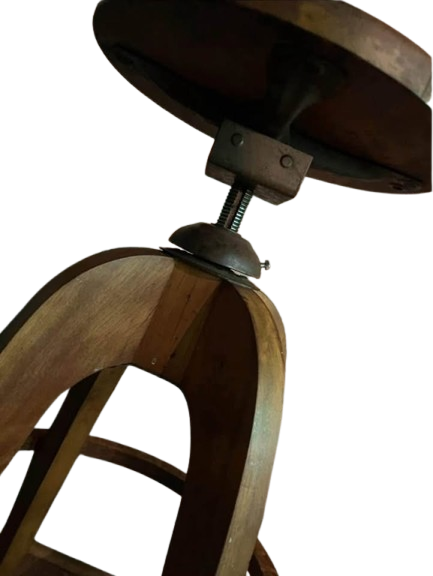 Antique Wooden Drafting Artists Stool