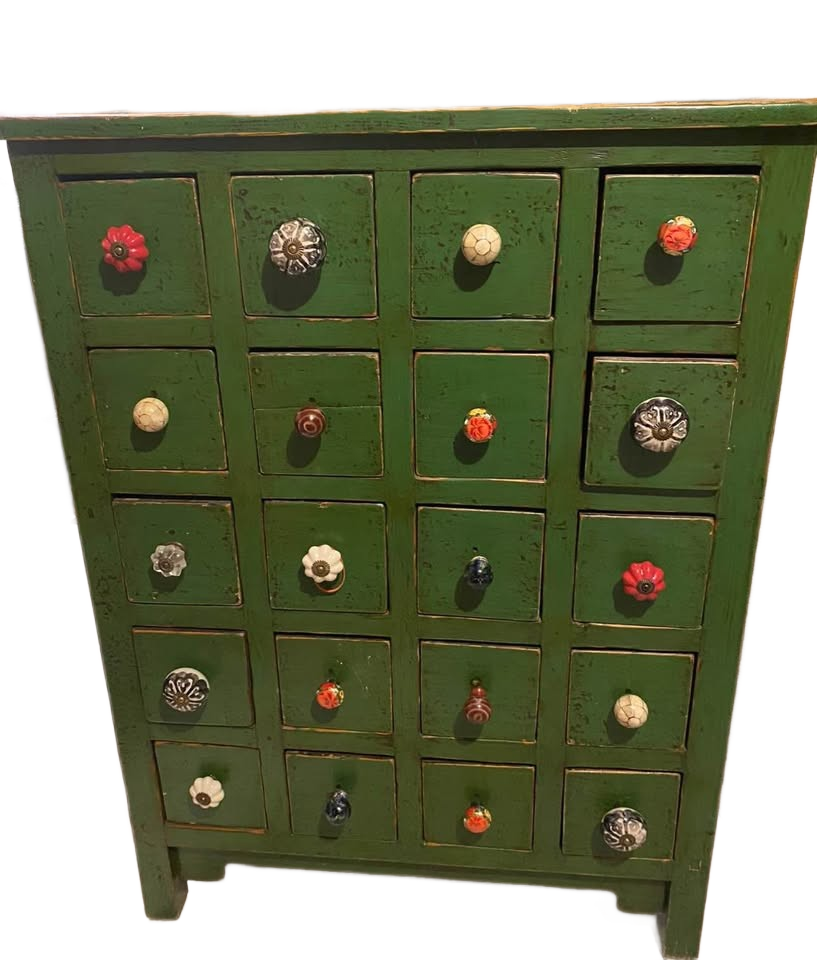 Antique 20-drawer Apothecary Cabinet