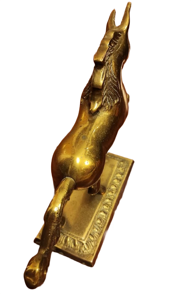 Solid brass unicorn on base. Made in Korea.