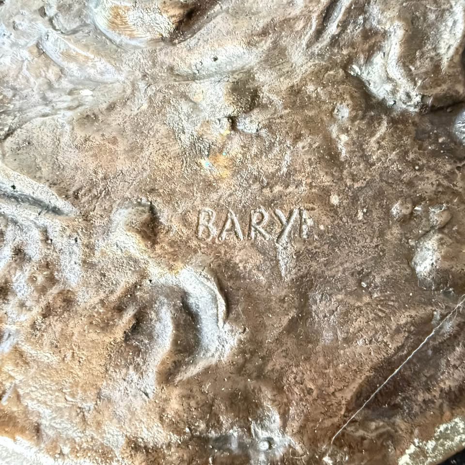 Antique bronze ALFRED BARYE "LE CAVALIER ARABE" BRONZE SCULPTURE