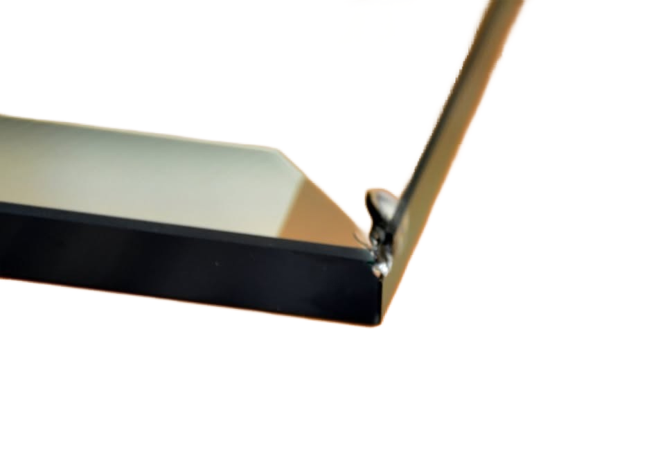 MCM Rectangular Glass Coffee Table w/ Step Lucite Base