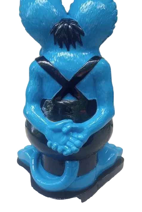 Hand Painted Cement Rat Fink