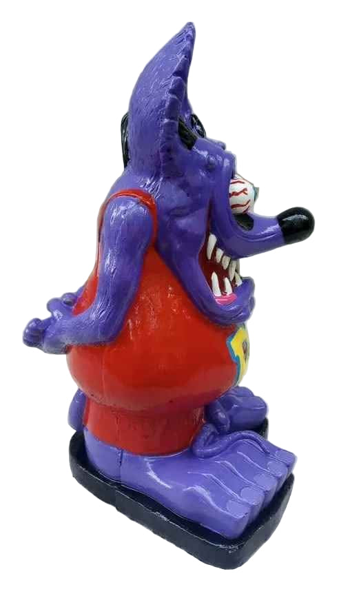 Hand Painted Cement Rat Fink