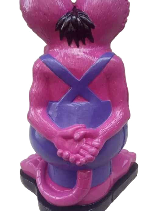 Hand Painted Cement Rat Fink