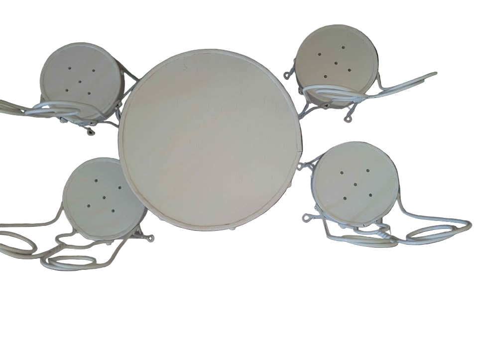 Vintage Ice-cream Table + 4 Chairs, Doll Size