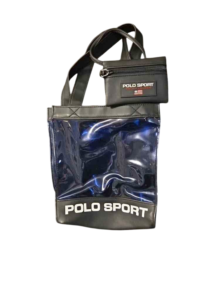 Vintage polo sport tote with mini coin purse