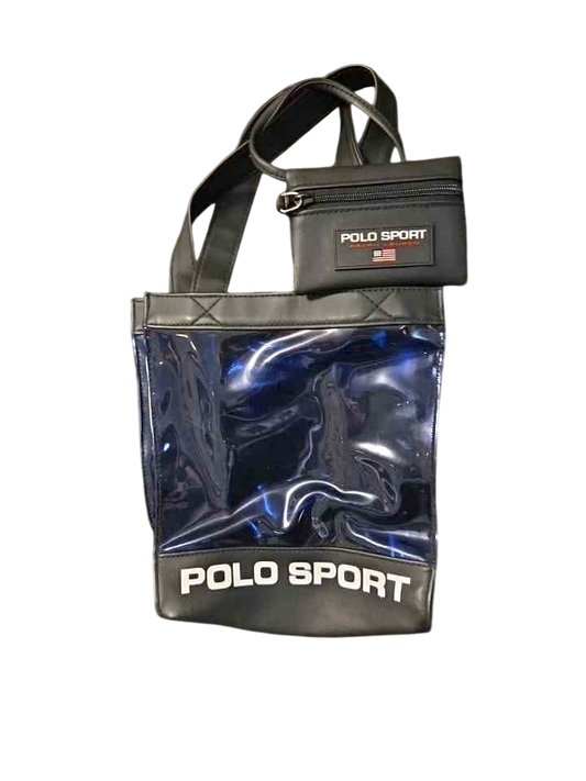 Vintage polo sport tote with mini coin purse
