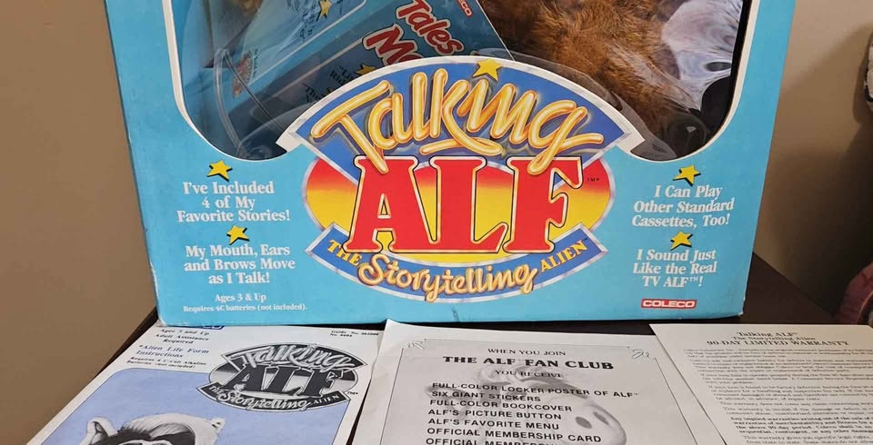 Vintage Rare 1987 Coleco Talking Alf The Storytelling Alien Cassette Playing Plush CIB Tested Works!