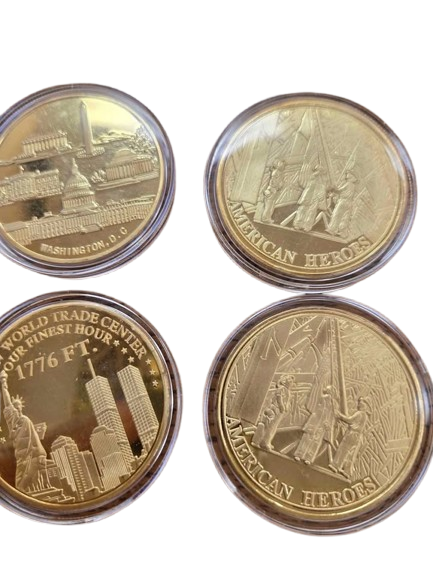 Challenger gold color 1.5" coin set