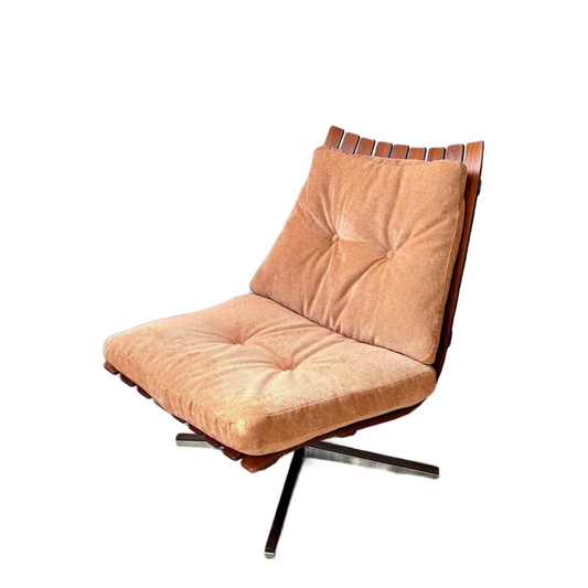 Vintage Rosewood Swivel Lounge Chair ‘Scandi’ by Hans Brattrud