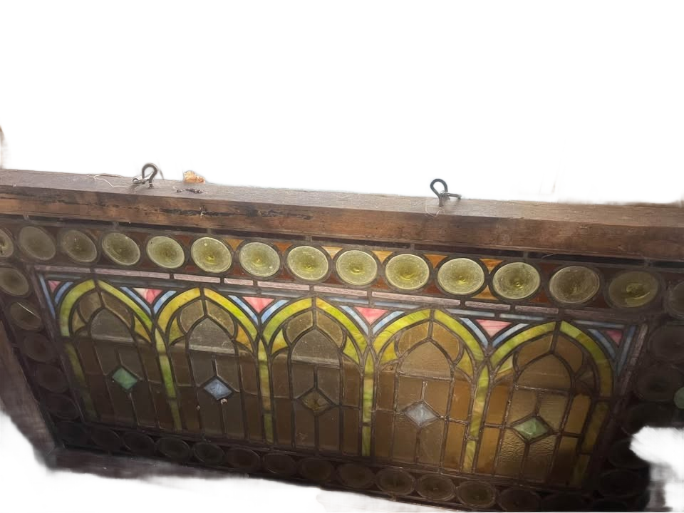 Old Chicago church stained glass window