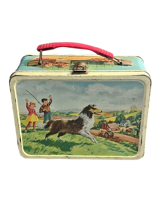 Vintage 1960s thermos lassie and black beauty metal lunchbox