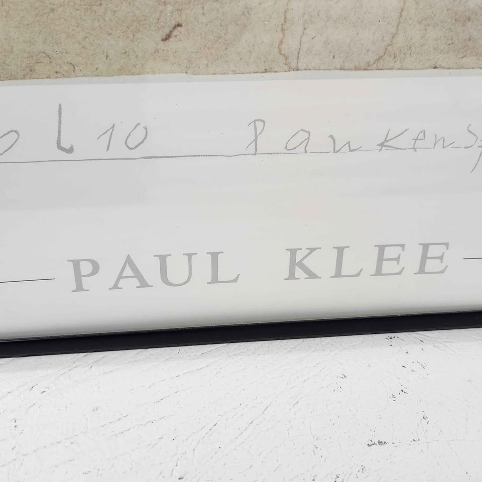 Vintage Framed Paul Klee “Paukenspiel” Abstract Art Print