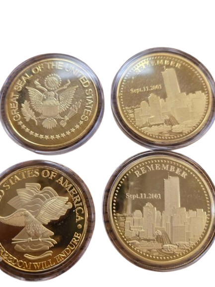 Challenger gold color 1.5" coin set