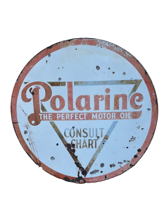 42” porcelain Red Crown Gasoline Polarine Oil Gas Sign