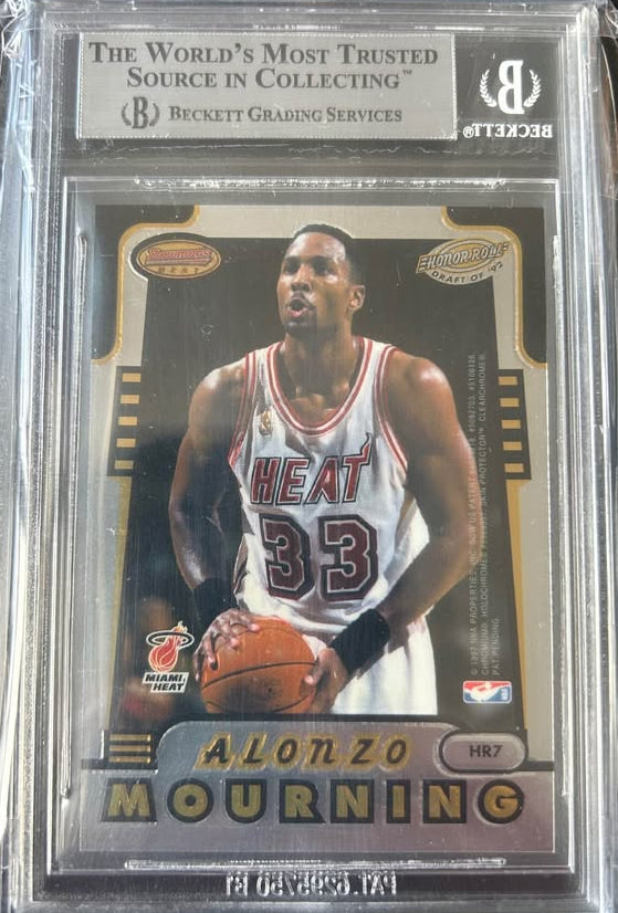 1996-97 Bowman’s Best Honor Roll #HR7 Shaquille O’Neal/Alonzo Mourning Beckett 9 mint