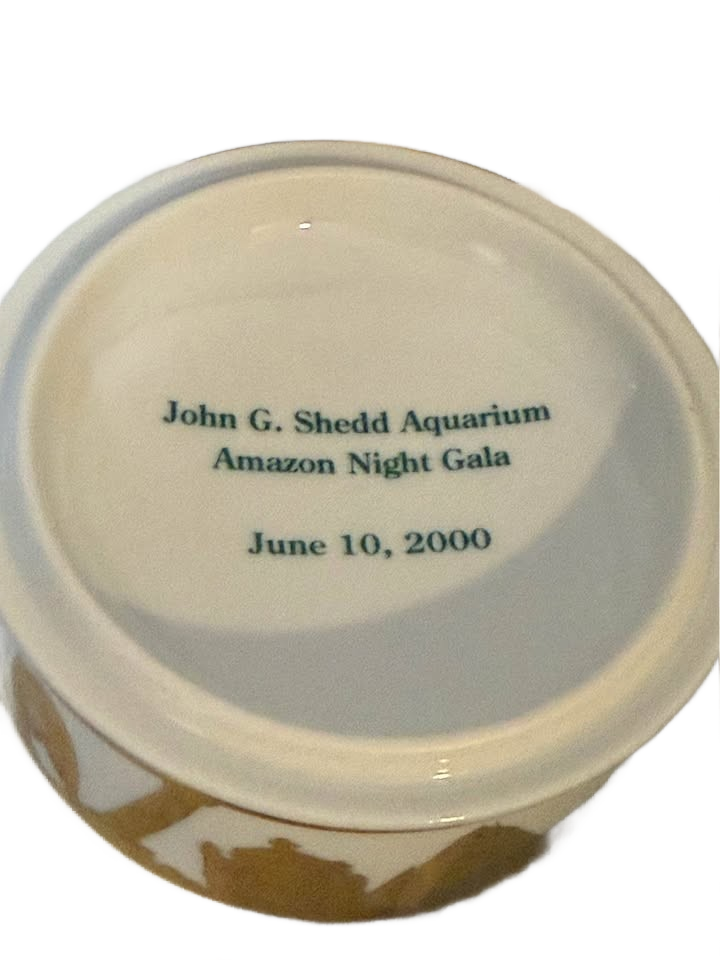 Tiffany & Co. Porcelain Trinket Box – Shedd Aquarium “Amazon Night Gala” 2000 (Chicago Exclusive)