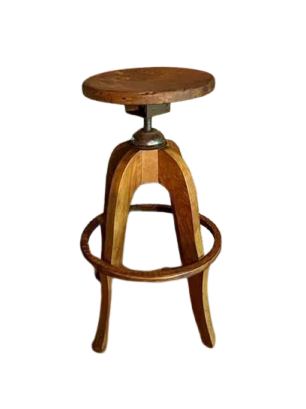 Antique Wooden Drafting Artists Stool