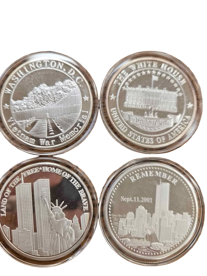 Challenger silver color 1.5" coin set