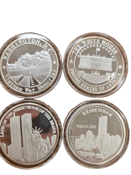 Challenger silver color 1.5" coin set