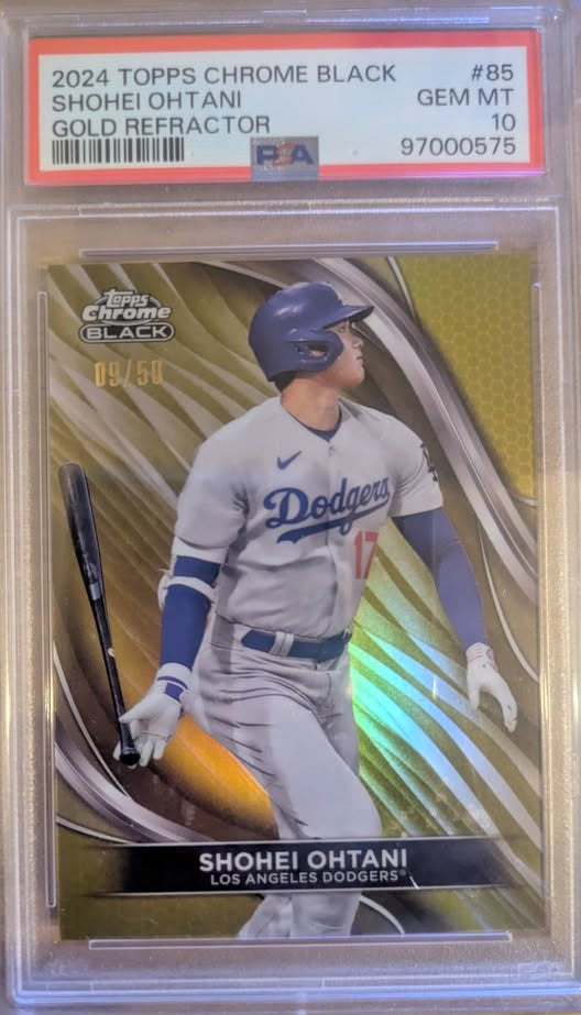 2024 Topps Chrome Black - Shohei Ohtani #85 Gold Refractor /50
