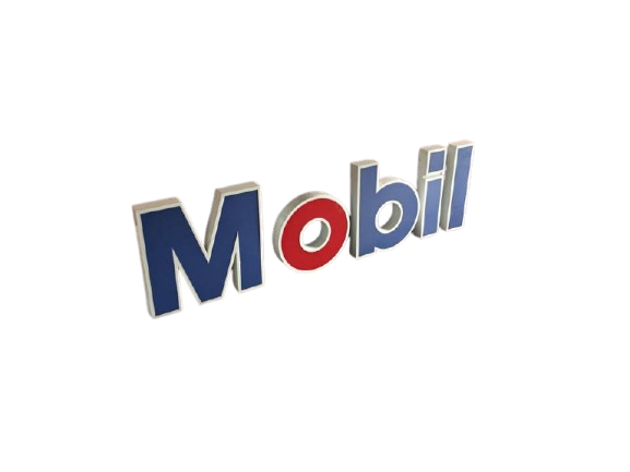 Mobil Gasoline Oil Lighted Sign Garage Mancave Antique Auto Vintage
