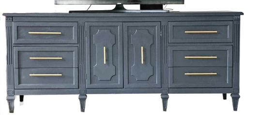 Dark gray credenza