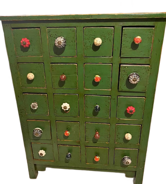 Antique 20-drawer Apothecary Cabinet
