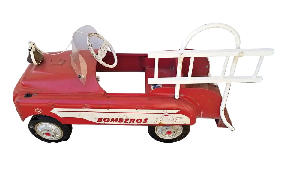 Antique Vintage Pedal Car Fire Truck Made in Mexico - Very Rare