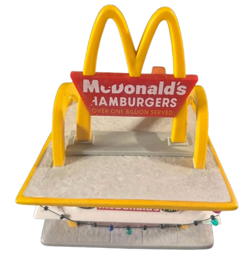 Collector's vintage McDonald's "Look for the Golden Arches" lighted ceramic sculpture from 1997