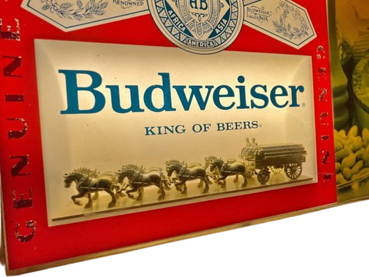 Vintage Budweiser Beer Sign Lighted Clydesdales