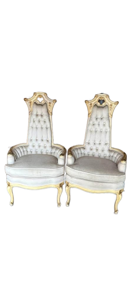 2 vintage king chairs