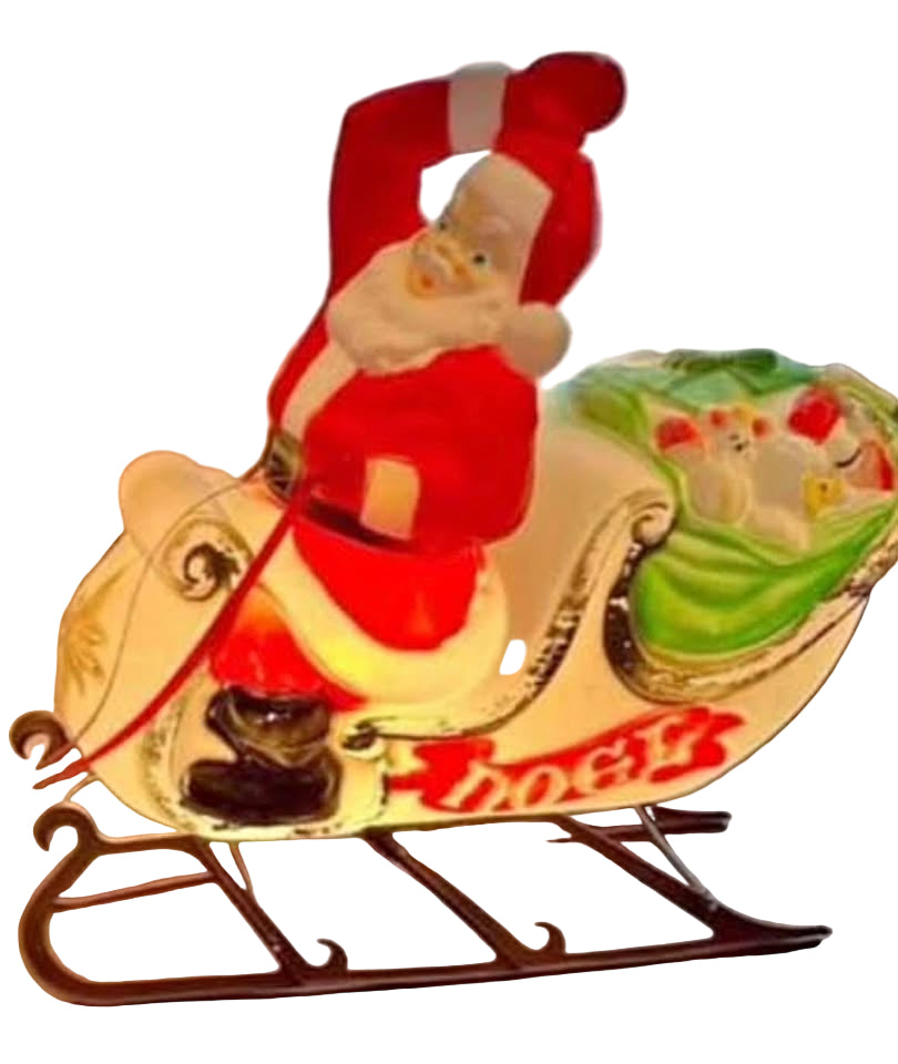 RARE Christmas santa no reindeer- VINTAGE