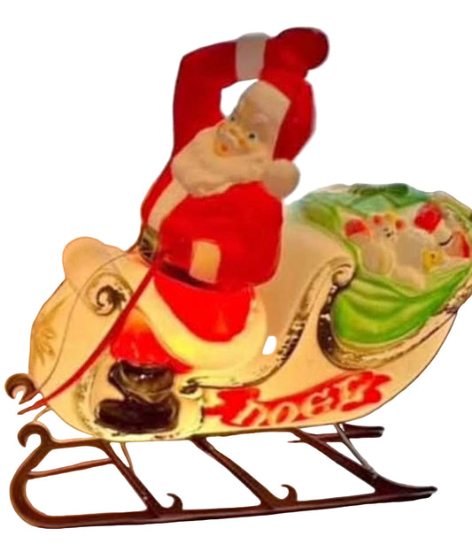 RARE Christmas santa no reindeer- VINTAGE