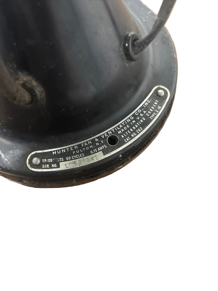 Vintage Pre War 1940s Hunter Century 3 Switch Rotating Fan Antique