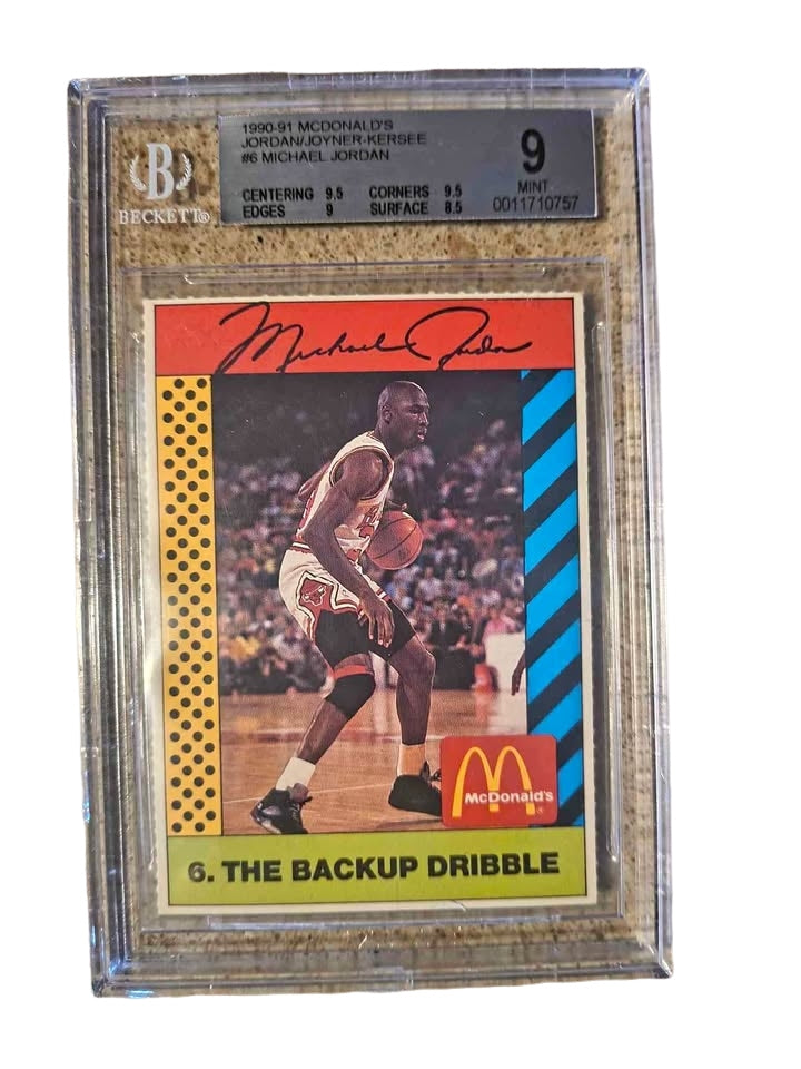 Michael Jordan '91 #6 McDonald's "The Backup Dribble"BGS9- strong subs Obo Chicago Bulls GOAT NBA
