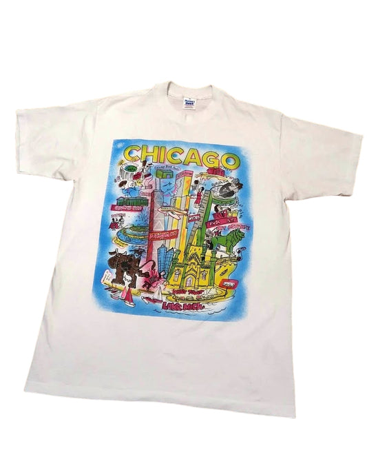 Vintage Screenstars Chicago City Graphic Short Sleeve T-Shirt Adult XLarge