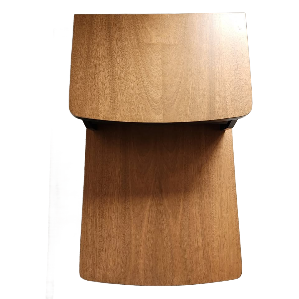 MCM End Table Two-Tier Black Walnut