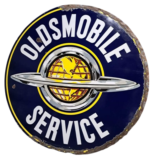 LARGE 24 INCH OLDSMOBILE SERVICE SIGN