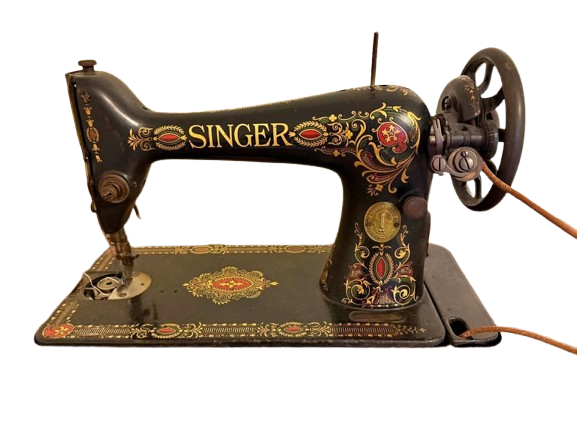 Antique Singer Sewing Machine & Table