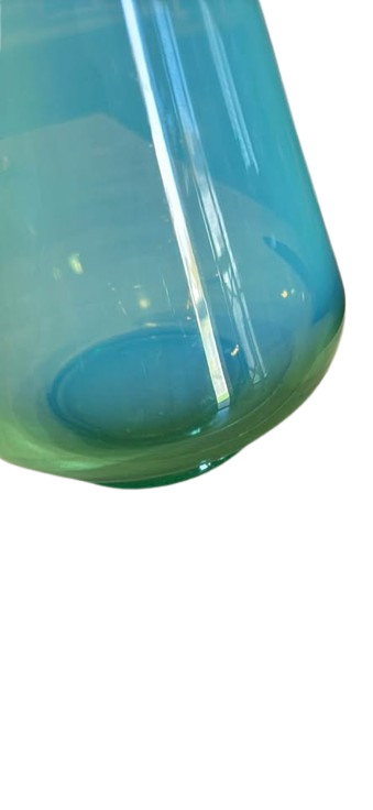 RARE LE L.E. Smith Mint Opalescent MCM Smoothie Swung Vase! 20.5”